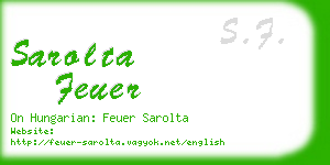 sarolta feuer business card